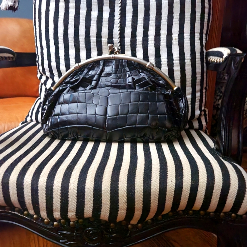 Judith Leiber Large Alligator Clutch